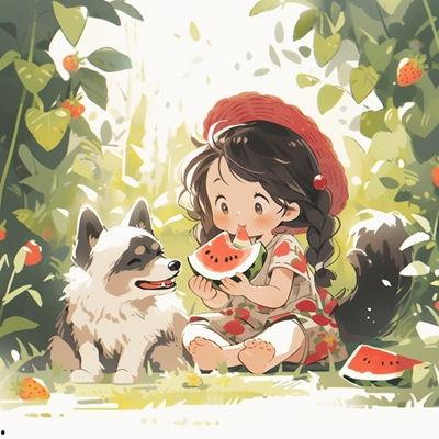 吃瓜美女动漫图片,动漫美女的甜蜜诱惑