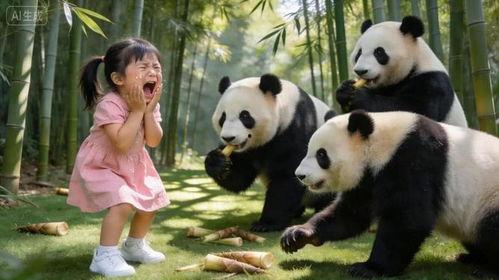 熊猫吃瓜搞笑